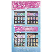 Load image into Gallery viewer, Disney Princess - Townley Girl 48 Pcs Press-On Nails Artificial False Nails Set for girls, kids with Pre-Glue Full Cover Acrylic Nail Tip Kit, Ages 6+ for Parties, Sleepovers and Makeovers