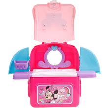 Load image into Gallery viewer, Disney Minnie Mouse - Townley Girl Cosmetic Backpack Vanity Makeup Set Includes Hair Bow, Nail Polish, Glitter, Nail File and more! for Kids Girls, Ages 3+ perfect for Parties, Sleepovers & Makeovers