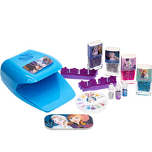Load image into Gallery viewer, Disney Frozen - Townley Girl, Non-Toxic Peel-Off Water-Based Natural Safe Quick Dry Nail Polish Gift Kit Set for Kids Set With Nail Gem Wheel, Nail Stickers, Toe Spacers, Nail File, Glitter Vials, and Nail Dryer, Batteries Not Included, Ages 3+