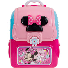 Load image into Gallery viewer, Disney Minnie Mouse - Townley Girl Cosmetic Backpack Vanity Makeup Set Includes Hair Bow, Nail Polish, Glitter, Nail File and more! for Kids Girls, Ages 3+ perfect for Parties, Sleepovers & Makeovers