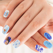 Load image into Gallery viewer, Disney Frozen 2 - Townley Girl 48 Pcs Press-On Nails Artificial False Nails Set for girls, kids with Pre-Glue Full Cover Acrylic Nail Tip Kit, Ages 6+ for Parties, Sleepovers and Makeovers