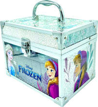 Load image into Gallery viewer, Disney Frozen - Townley Girl Train Case Cosmetic Makeup Set Includes Lip Gloss, Eye Shimmer, Brushes, Nail Polish Accessories & more! for Kid Girls, Ages 3+ perfect for Parties, Sleepovers & Makeovers