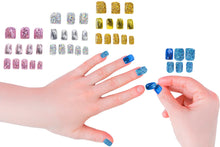 Load image into Gallery viewer, Townley Girl 96 Pcs Glitter-Glamup & Metallic Press-On Nails Artificial Fake False Nails Set for Kids with Pre-Glue Full Cover Acrylic Nail Tip Kit, Great for Gifts, Parties, Sleepovers and Makeovers