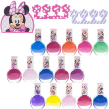 Load image into Gallery viewer, Disney Minnie Mouse - Townley Girl Non-Toxic Water Based Peel-Off Nail Polish Set with Glittery and Opaque Colors for Girl Kid Teen Ages 3+, Perfect for Parties, Sleepovers & Makeovers, 18 Pcs