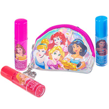 Load image into Gallery viewer, Disney Princess – Townley Girl Plant-Based 3 Pcs Roll-On Lip Gloss & Micro Cosmetic Bag for Kids and Girls, Ages 3+, Perfect for Parties, Sleepovers & Makeovers