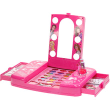 Load image into Gallery viewer, Barbie - Townley Girl Cosmetic Light-up Vanity Makeup Set Includes Lip Gloss, Eye Shadow, Brushes, Nail Polish, Nail Accessories & more! for Girls, Ages 3+ perfect for Parties, Sleepovers & Makeovers