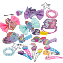 Load image into Gallery viewer, My Little Pony - Townley Girl Hair Accessories Kit|Gift Set for Kids Girls|Ages 3+ (22 Pcs) Including Hair Bow, Coils, Hair Clips, Hair Pins and More, for Parties, Sleepovers & Makeovers