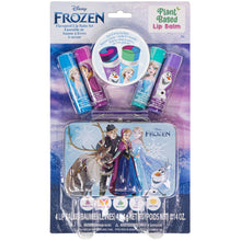 Load image into Gallery viewer, Townley Girl Disney Frozen Swirl Lip Balm for Girls, 4 Pack with Decorative Tin