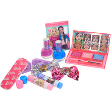 Load image into Gallery viewer, Barbie - Townley Girl Makeup Filled Backpack Cosmetic Giftc Set with Mirror includes Lip Gloss, Nail Polish, Hair Bow more & ! for Kids Girls, Ages 3+ perfect for Parties, Sleepovers and Makeovers