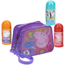 Load image into Gallery viewer, Peppa Pig – Townley Girl Plant-Based 3 Pcs Flavoured Swirl Lip Balm & Micro Keychain Bag Makeup Cosmetic Set for Kids and Girls, Ages 3+ Perfect for Parties, Sleepovers & Makeovers