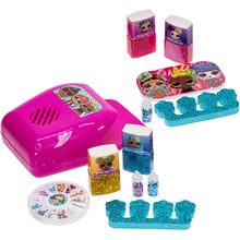 Load image into Gallery viewer, L.O.L Surprise! Townley Girl, Non-Toxic Peel-Off Water-Based Natural Safe Quick Dry Nail Polish Gift Kit Set for Kids Set With Nail Gem Wheel, Nail Stickers, Toe Spacers, Nail File, Glitter Vials, and Nail Dryer, Batteries Not Included, Ages 5+