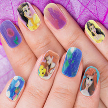 Load image into Gallery viewer, Disney Princess - Townley Girl 48 Pcs Press-On Nails Artificial False Nails Set for girls, kids with Pre-Glue Full Cover Acrylic Nail Tip Kit, Ages 6+ for Parties, Sleepovers and Makeovers