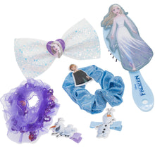 Load image into Gallery viewer, Townley Girl Disney Frozen Hair Accessories Box|Gift Set for Kids Girls|Ages 3+ (6 Pcs) Including Hair Bow, Hair Brush, Hair Clips and More, for Parties, Sleepovers and Makeovers