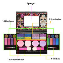Load image into Gallery viewer, L.O.L Surprise! Townley Girl 30 Pcs Cosmetic Compact Set Includes Mirror, 14 Lip glosses, 8 Eye Shadow, 4 Blushes & 4 Brushes Safe & Non-Toxic Colorful Portable Foldable Makeup Beauty Kit for Girls