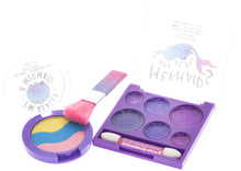 Load image into Gallery viewer, Townley Girl Mermaid Vibes Makeup Set with 8 Pieces, Including Lip Gloss, Nail Polish, Body Shimmer and More in Mermaid Bag, Ages 3+ for Parties, Sleepovers and Makeovers