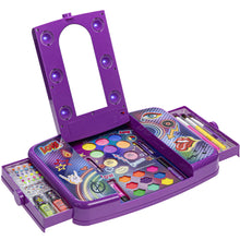 Load image into Gallery viewer, Townley Girl DIY Train Case Makeup Beauty set Includes Bracelet Beads & String, Tattoos, Lip Gloss, Hair Clips, Nail Polish & Much More for Girls, Ages 6+ Perfect for Parties, Sleepovers & Makeovers