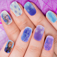 Load image into Gallery viewer, Disney Frozen 2 - Townley Girl 48 Pcs Press-On Nails Artificial False Nails Set for girls, kids with Pre-Glue Full Cover Acrylic Nail Tip Kit, Ages 6+ for Parties, Sleepovers and Makeovers