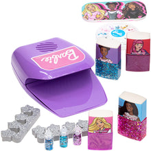Load image into Gallery viewer, Barbie - Townley Girl, Non-Toxic Peel-Off Water-Based Natural Safe Quick Dry Nail Polish Gift Kit Set for Kids Set With Nail Gem Wheel, Nail Stickers, Toe Spacers, Nail File, Glitter Vials, and Nail Dryer, Batteries Not Included, Ages 3+