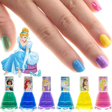 Load image into Gallery viewer, Disney Princess - Townley Girl Castlebox Non-Toxic Peel-Off Water-Based Natural Safe Quick Dry Nail Polish | Gift Kit Set for Kids Girls, First Princess | Opaque Colors, Ages 3+ (18 Pcs)