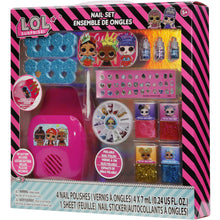 Load image into Gallery viewer, L.O.L Surprise! Townley Girl, Non-Toxic Peel-Off Water-Based Natural Safe Quick Dry Nail Polish Gift Kit Set for Kids Set With Nail Gem Wheel, Nail Stickers, Toe Spacers, Nail File, Glitter Vials, and Nail Dryer, Batteries Not Included, Ages 5+