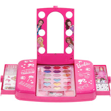 Load image into Gallery viewer, Barbie - Townley Girl Cosmetic Light-up Vanity Makeup Set Includes Lip Gloss, Eye Shadow, Brushes, Nail Polish, Nail Accessories & more! for Girls, Ages 3+ perfect for Parties, Sleepovers & Makeovers