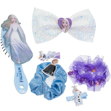 Load image into Gallery viewer, Townley Girl Disney Frozen Hair Accessories Box|Gift Set for Kids Girls|Ages 3+ (6 Pcs) Including Hair Bow, Hair Brush, Hair Clips and More, for Parties, Sleepovers and Makeovers