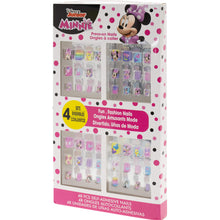 Load image into Gallery viewer, Disney Minnie Mouse - Townley Girl 48 Pcs Press-On Nails Artificial False Nails Set for girls, kids with Pre-Glue Full Cover Acrylic Nail Tip Kit, Ages 6+ for Parties, Sleepovers & Makeovers