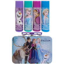 Load image into Gallery viewer, Townley Girl Disney Frozen Swirl Lip Balm for Girls, 4 Pack with Decorative Tin