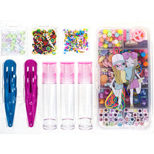 Load image into Gallery viewer, Townley Girl DIY Train Case Makeup Beauty set Includes Bracelet Beads & String, Tattoos, Lip Gloss, Hair Clips, Nail Polish & Much More for Girls, Ages 6+ Perfect for Parties, Sleepovers & Makeovers