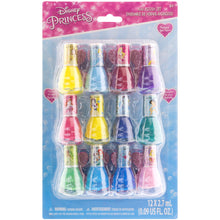 Load image into Gallery viewer, Townley Girl Disney Princess Non-Toxic Water-Based Peel-Off Quick Dry Nail Polish with Nail Separators|Gift Kit Set for Kids Girls|12 Pcs - Perfect for Parties, Sleepovers and Makeovers