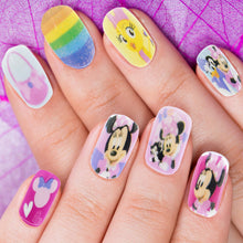 Load image into Gallery viewer, Disney Minnie Mouse - Townley Girl 48 Pcs Press-On Nails Artificial False Nails Set for girls, kids with Pre-Glue Full Cover Acrylic Nail Tip Kit, Ages 6+ for Parties, Sleepovers & Makeovers