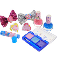 Load image into Gallery viewer, Peppa Pig - Townley Girl Backpack Cosmetic Makeup Bag Set with Flip-up Mirror includes Lip Gloss, Nail Polish, Hair Bow & more for Kids Tween Girls, Ages 3+ perfect for Parties, Sleepovers & Makeovers