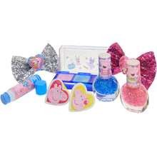 Load image into Gallery viewer, Peppa Pig - Townley Girl Backpack Cosmetic Makeup Bag Set with Flip-up Mirror includes Lip Gloss, Nail Polish, Hair Bow & more for Kids Tween Girls, Ages 3+ perfect for Parties, Sleepovers & Makeovers