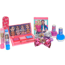 Load image into Gallery viewer, Barbie - Townley Girl Makeup Filled Backpack Cosmetic Giftc Set with Mirror includes Lip Gloss, Nail Polish, Hair Bow more & ! for Kids Girls, Ages 3+ perfect for Parties, Sleepovers and Makeovers