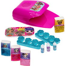 Load image into Gallery viewer, L.O.L Surprise! Townley Girl, Non-Toxic Peel-Off Water-Based Natural Safe Quick Dry Nail Polish Gift Kit Set for Kids Set With Nail Gem Wheel, Nail Stickers, Toe Spacers, Nail File, Glitter Vials, and Nail Dryer, Batteries Not Included, Ages 5+