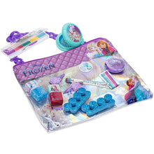 Load image into Gallery viewer, Disney Frozen - Townley Girl Fashion Chain Bag with Peel- Off Nail Polish, Eyeshadow, Hair Accessories, Hair Brush and More, with Rainbow Chain for Girls, Ages 6+