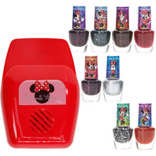 Load image into Gallery viewer, Disney Minnie Mouse - Townley Girl Plant-Based, Non-Toxic Peel-Off Water-Based Natural Safe Quick Dry Nail Polish Gift Kit Set for Kids Set With Nail Dryer, Batteries Not Included, Ages 3+
