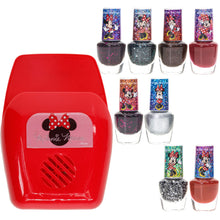Load image into Gallery viewer, Disney Minnie Mouse - Townley Girl Plant-Based, Non-Toxic Peel-Off Water-Based Natural Safe Quick Dry Nail Polish Gift Kit Set for Kids Set With Nail Dryer, Batteries Not Included, Ages 3+