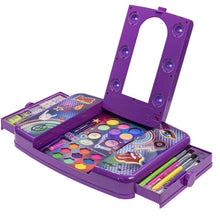 Load image into Gallery viewer, Townley Girl UV Cosmetic Vanity Makeup Set w/Blacklight Includes UV Lip Gloss, UV Shadow, UV Nail Polish, UV Tattoos, UV Gems, Brushes, & More! for Girls, Perfect for Parties, Sleepovers & Makeovers