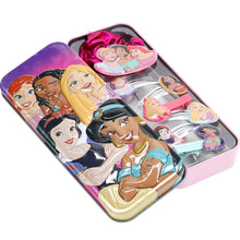 Load image into Gallery viewer, Disney Princess - Townley Girl Hair Accessories with Tin Pencil Case |Gift Set for Kids Girls |Ages 3+ Including Hair Clips, Snap Clips, Pony and More! for Parties, Sleepovers and Makeovers