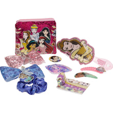Load image into Gallery viewer, Townley Girl Disney Princess Hair Accessories Box|Gift Set for Kids Girls|Ages 3+ (13 Pcs) Including Hair Bow, Hair Brush, Hair Clips and More, for Parties, Sleepovers and Makeovers