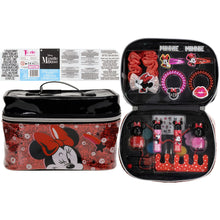 Load image into Gallery viewer, Disney Minnie Mouse - Townley Girl Zipper Cosmetic Train Case With Lip Gloss, Lip Balm, Hair Clips, Nail Stickers, Scrunchie and More, Ages 3+, for Parties, Sleepovers and Makeovers