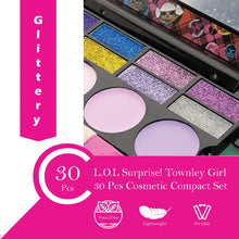 Load image into Gallery viewer, Townley Girl L.O.L. Surprise 30 Pcs Cosmetic Compact Set Includes Mirror, 14 Lip glosses, 8 Eye Shadow, 4 Blushes & 4 Brushes Safe & Non-Toxic Colorful Portable Foldable Makeup Beauty Kit for Girls