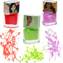 Load image into Gallery viewer, Disney Princess - Townley Girl Non-Toxic Peel-Off Nail Polish Set with Shimmery and Opaque Colors with Nail Gems for Girls Kids Ages 3+, Perfect for Parties, Sleepovers and Makeovers, 18 Pcs