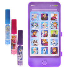 Load image into Gallery viewer, TownleyGirl Anna and Elsa Sparkly Lip Gloss with IPhone Case with Music and Touch Screen, 4 CT