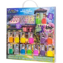 Load image into Gallery viewer, Disney Encanto – Townley Girl Non-Toxic Peel-off Glittery & Opaque Shimmery Nail Polish Set for Girls, Ages 3+ with Toe Spacer & Nail Stickers, Perfect for Parties, Sleepovers & Makeovers, 18 Pcs