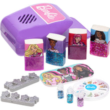 Load image into Gallery viewer, Barbie - Townley Girl, Non-Toxic Peel-Off Water-Based Natural Safe Quick Dry Nail Polish Gift Kit Set for Kids Set With Nail Gem Wheel, Nail Stickers, Toe Spacers, Nail File, Glitter Vials, and Nail Dryer, Batteries Not Included, Ages 3+