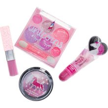 Load image into Gallery viewer, Townley Girl Unicorn Makeup Set with 8 Pieces, Including Lip Gloss, Nail Polish, Body Shimmer and More in Unicorn Bag, Ages 3+ for Parties, Sleepovers and Makeovers