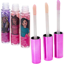 Load image into Gallery viewer, Barbie – Townley Girl Super Sparkly 7 Pieces Party Favor Lip Gloss Makeup Set for Girls Kids Toddlers, Perfect for Parties Sleepovers Makeovers Birthday Gift for Girls Above 3 Yrs (7 CT)