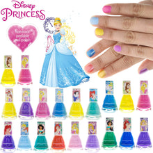 Load image into Gallery viewer, Disney Princess - Townley Girl Castlebox Non-Toxic Peel-Off Water-Based Natural Safe Quick Dry Nail Polish | Gift Kit Set for Kids Girls, First Princess | Opaque Colors, Ages 3+ (18 Pcs)